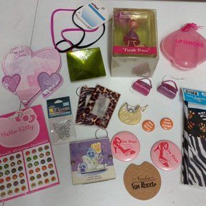 Glitter Girls Dept. 56  Purple Power Ornament + Girl Item Lot Of 17 Items